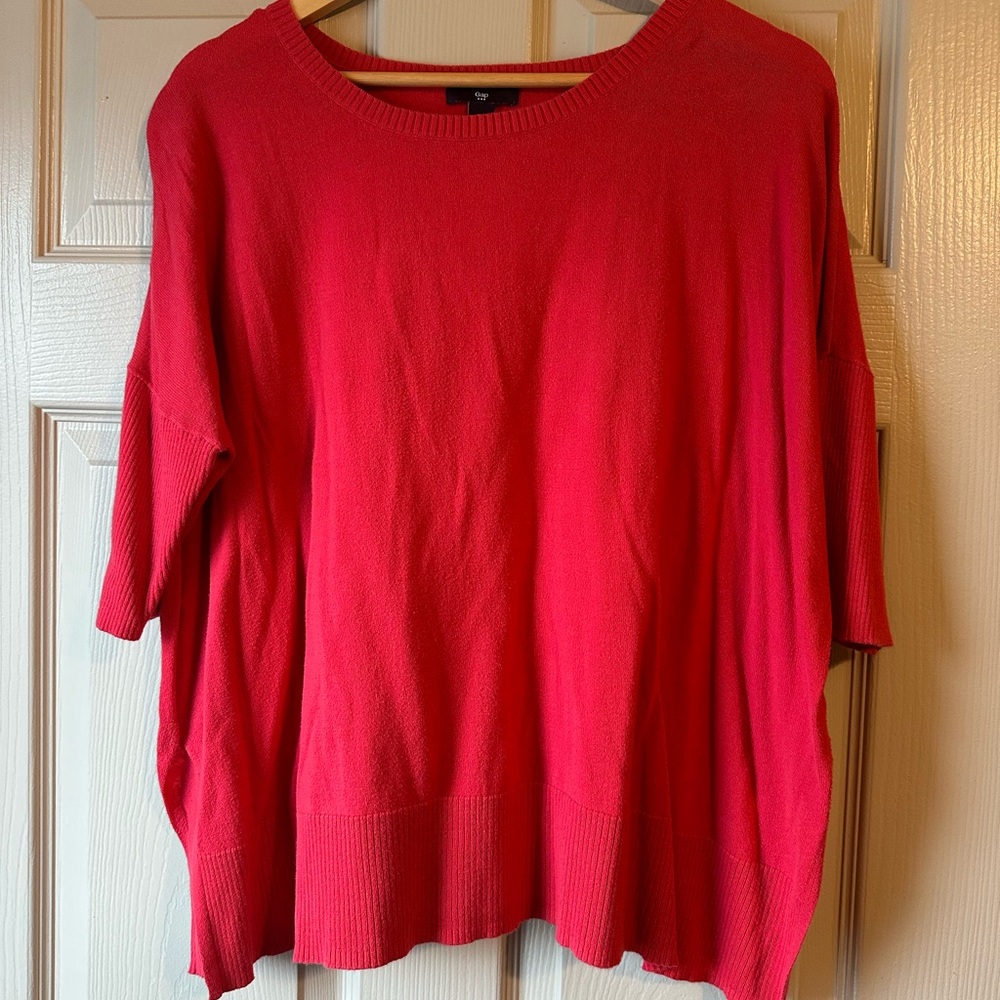Dark Coral high split side knit sweater - Gap - Womens Medium